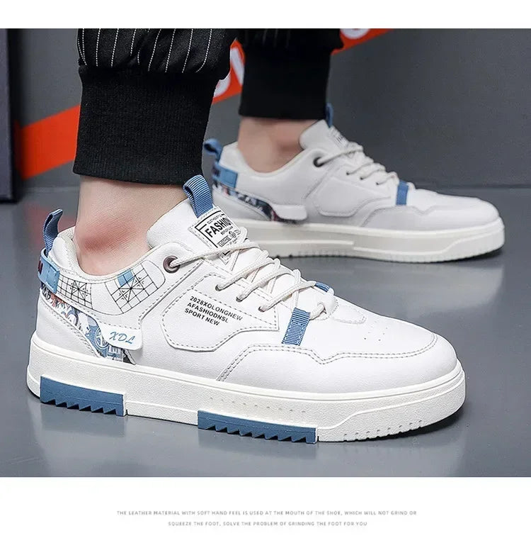2025 Fashion Men Casual Platform Sneakes LaceUp Trainers Student Sneakes Mens Vulcanized Shoes Tennis Sneakers