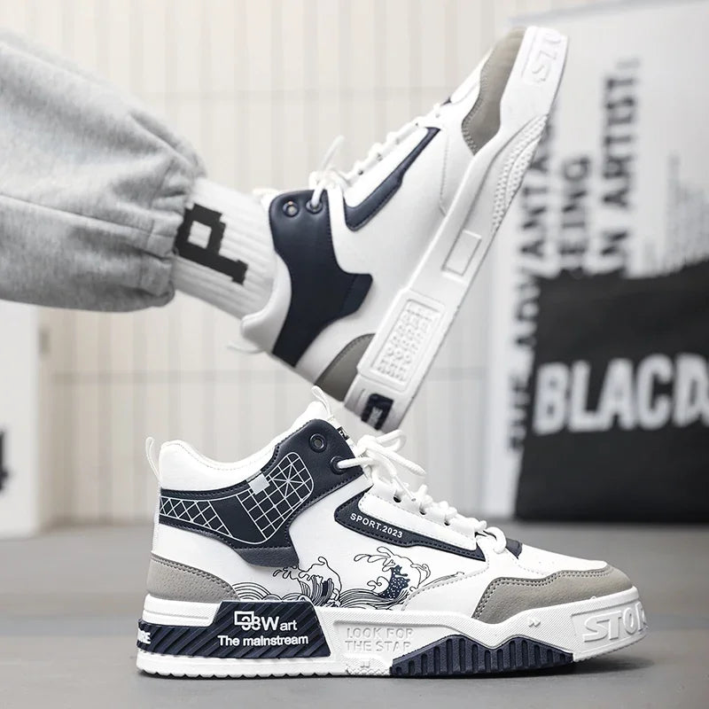 Daddy Shoes Male Sports Sneakers Trainers Street Culture Walking Footwear Man Men High Top Casual Shoes Personality Thick Soled