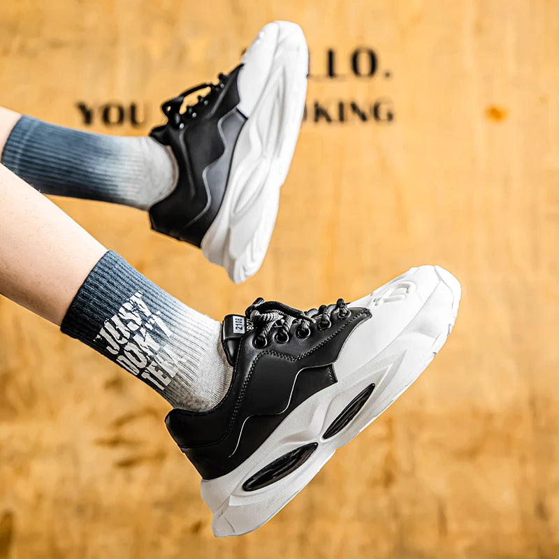 Thick Sole Men Chunky Sneakers Outdoor Wear-resistant Male Trends 2025 New Mens Casual Shoes Fashion Comfort Anti Slip Vulcanize