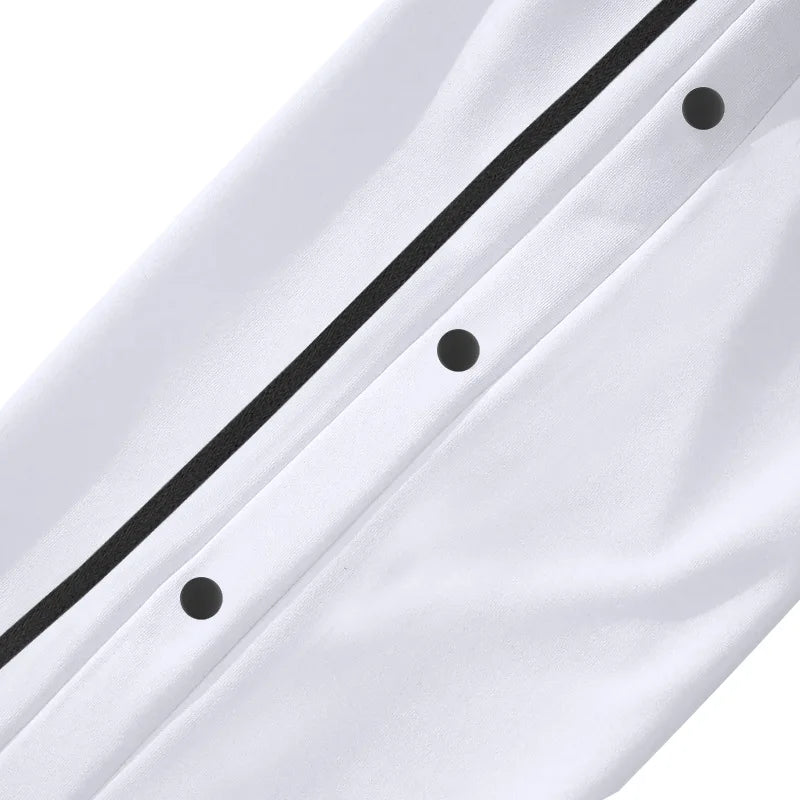 2024 Casual Sports Breasted Pants Men's Autumn New Button Loose Straight Drawstring Oversized Sweatpants Trousers Free shipping