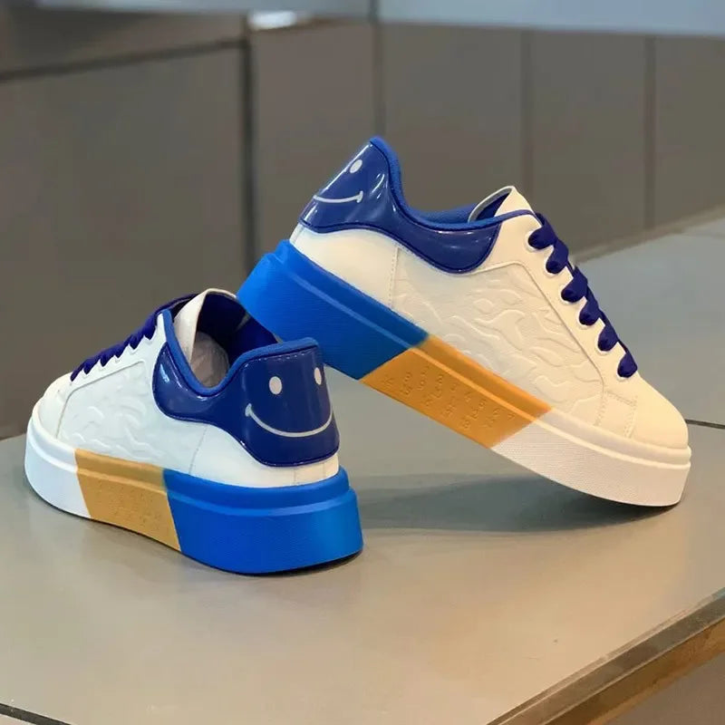 Casual Men Shoes 2024 Spring New Breathable Versatile Thick Bottom Heightening White Shoes Trend Sneakers Sapato Masculino