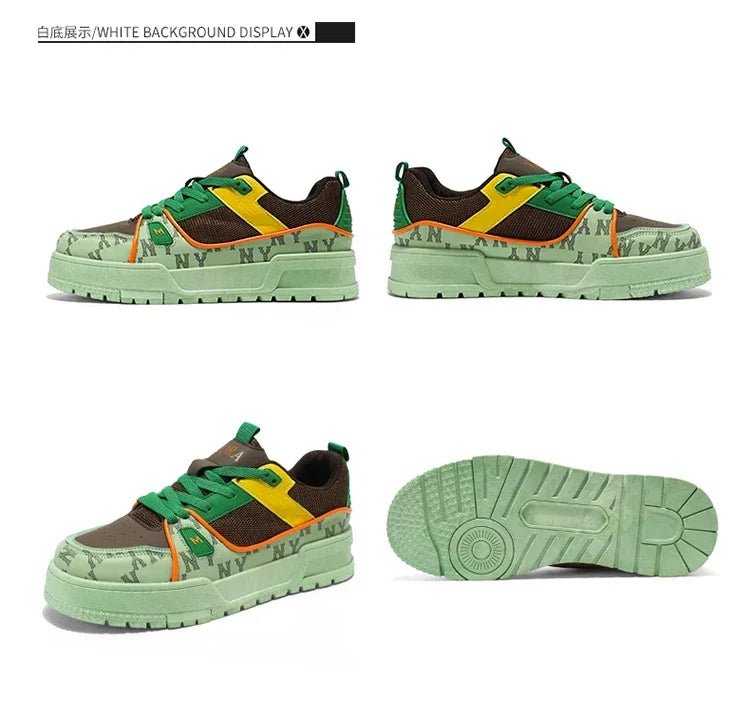 2025 New Spring Shoes for Men Thick Soles Increase Board Shoes All Casual Sports Shoes Fashion Trend Ins Men Board Shoes