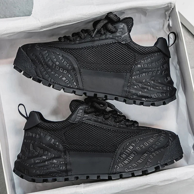 New Mens Shoes Large Size Breathable Sneakers Breathable Composite Seiko Upper Thickened Anti-slip Wear-resistant Soles Shoe