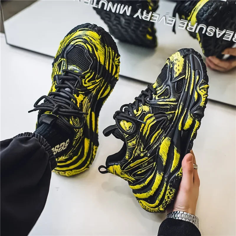 2025 Autumn High End Fashion Trendy Men's Shoes Wear Resistant Light Luxury Daily Color Blocked Casual Sports Shoes