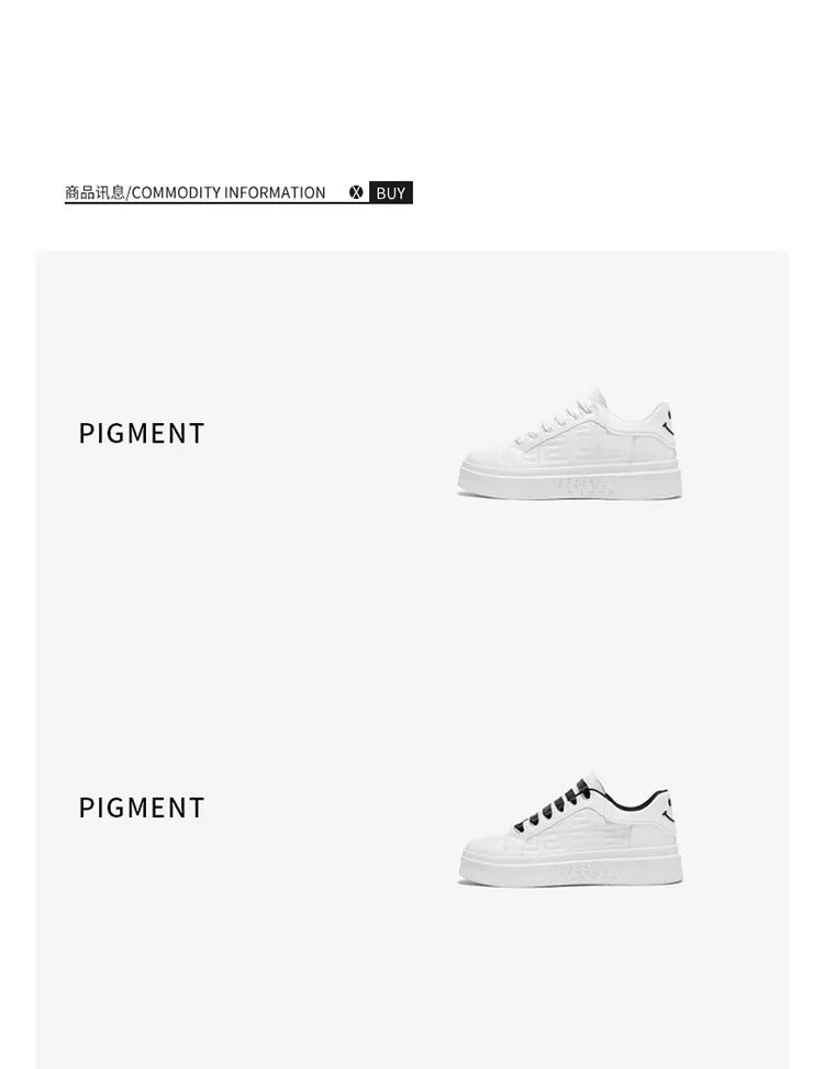 2025 Men's Breathable White Sneakers - Thick-Soled Casual Shoes, Comfortable Walking Shoes for Spring