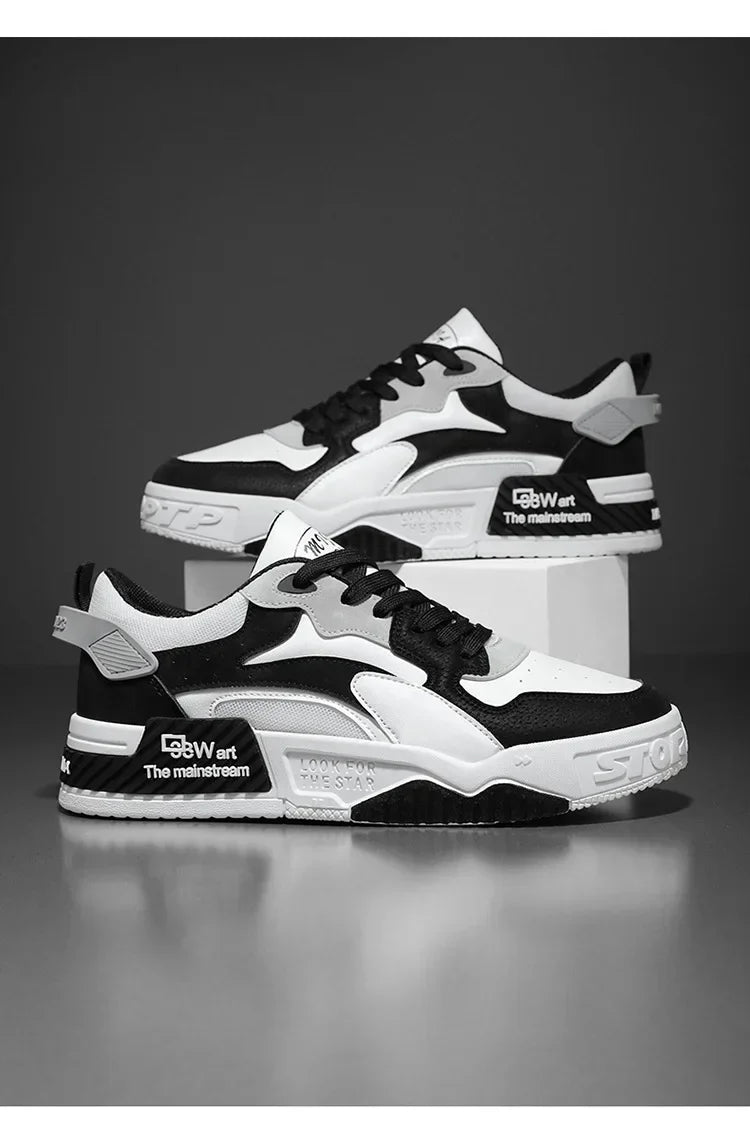 Autumn Men's Comfortable Sneakers Trendy Lace-up Platform Shoes 2025 New Men's Lightweight Casual Sneakers Zapatillas Hombre