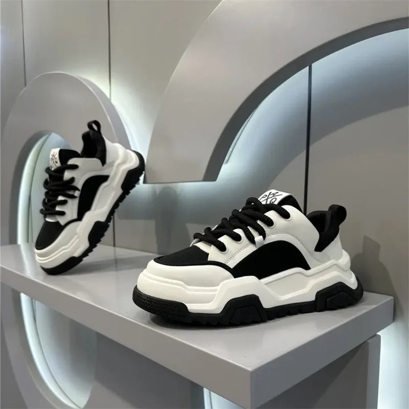 Designer Style Men Shoes White Comfortable Thick Platform Sneakers Fashion Casual Shoes Men 2025 New Brand Sports Trainers Tenis