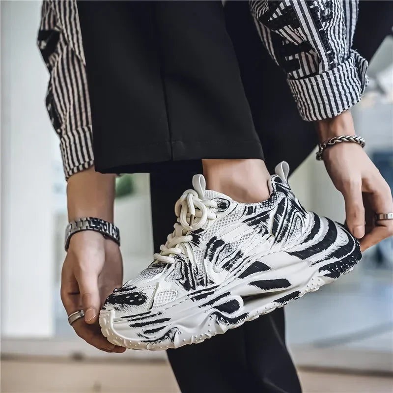 2025 Autumn High End Fashion Trendy Men's Shoes Wear Resistant Light Luxury Daily Color Blocked Casual Sports Shoes