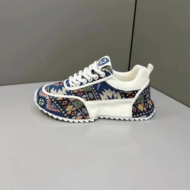 Designer Big Size 39-48 Men Chunky Sneakers Flats Board Shoes 2025 Spring New Microfiber Leather Casual Shoes Increased Internal