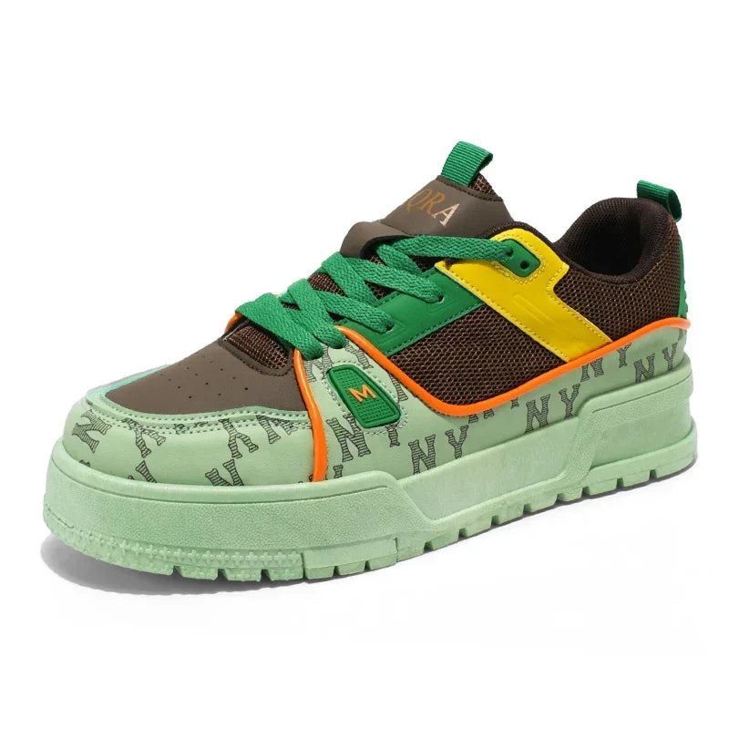 2025 New Spring Shoes for Men Thick Soles Increase Board Shoes All Casual Sports Shoes Fashion Trend Ins Men Board Shoes