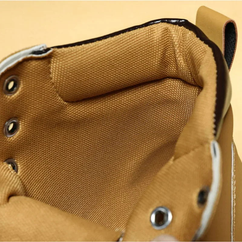 High Top Boots Men's Leather Shoes Fashion Outdoor Ankle Boots for Men Lace-Up Comfortable Male Boots Non Slip Flat Boot Botas