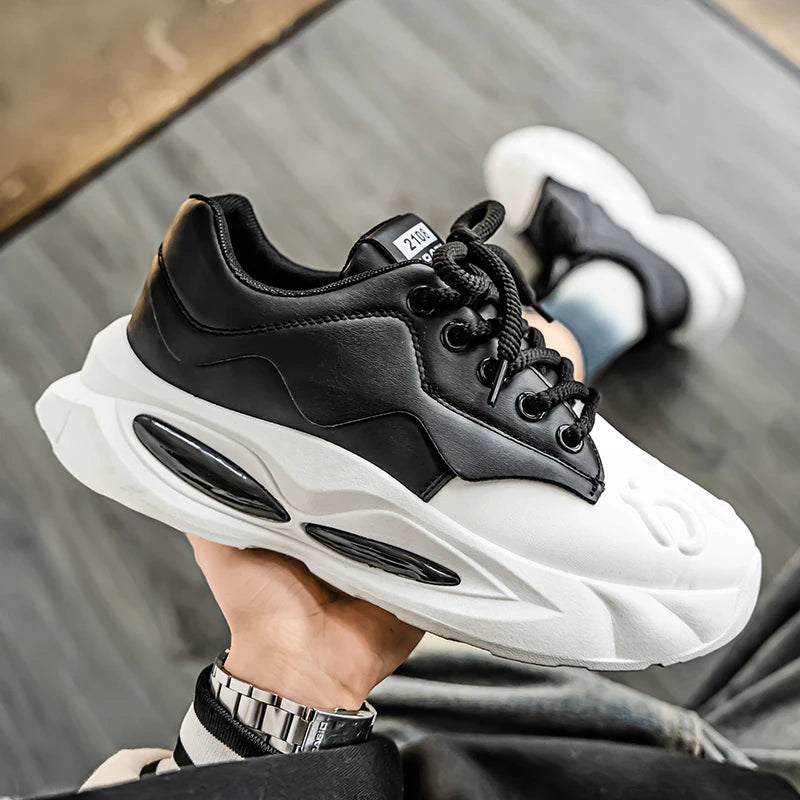 Thick Sole Men Chunky Sneakers Outdoor Wear-resistant Male Trends 2025 New Mens Casual Shoes Fashion Comfort Anti Slip Vulcanize