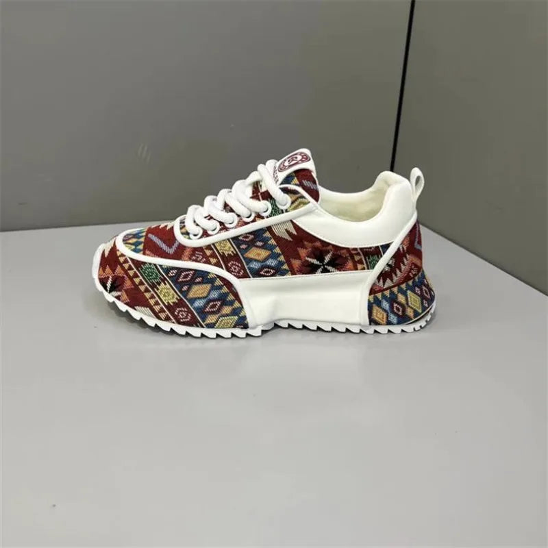 Designer Big Size 39-48 Men Chunky Sneakers Flats Board Shoes 2025 Spring New Microfiber Leather Casual Shoes Increased Internal