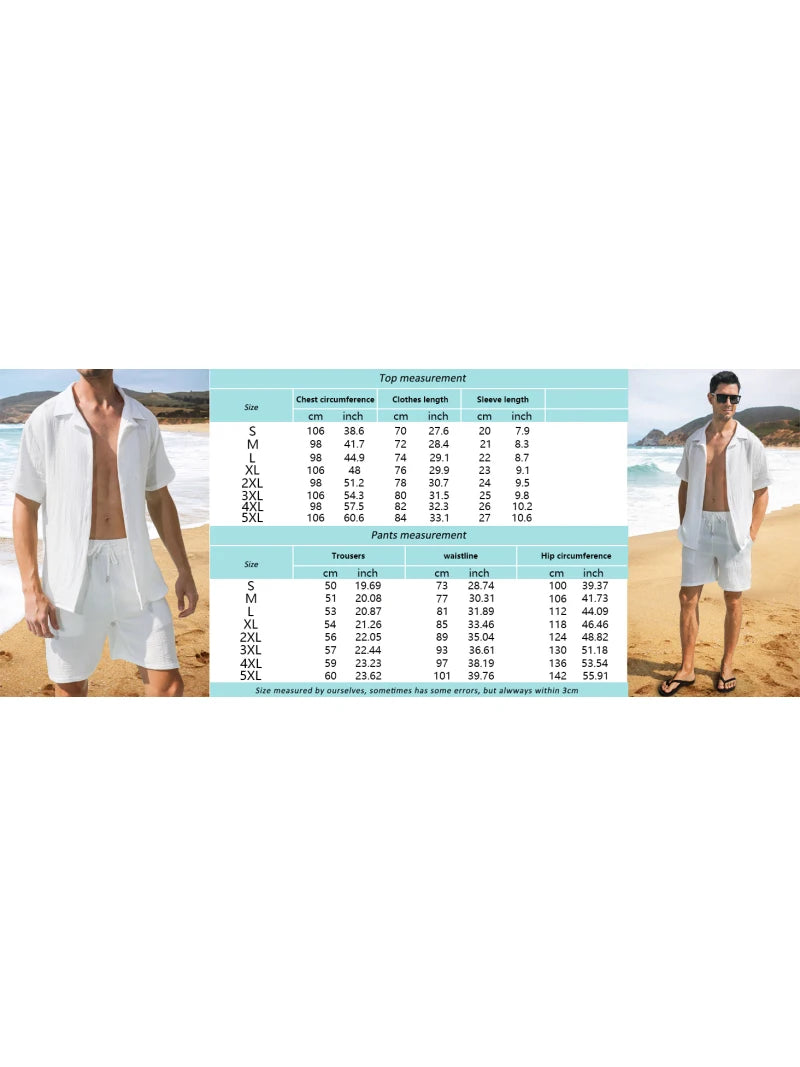 Summer Fashion Men's Suit Elegant Plant Printing Pattern Short-sleeved Lapel Shirt And Drawstring Shorts Leisure Two-piece Suit