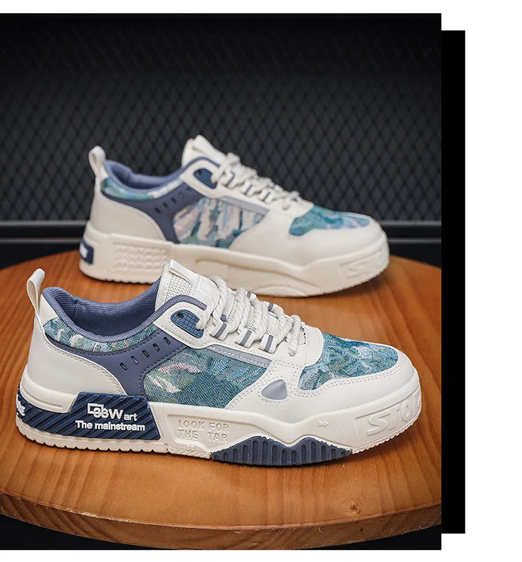 Spring and Autumn new breathable and comfortable shoes student trend versatile thick soled sports and leisure board shoes