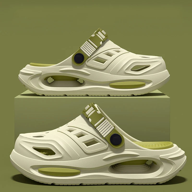 Smile Men's And Women's Cave Shoes Fashion Breathable Sandals With Removable Insoles Non-slip Cushioned Thickened Soft Slippers