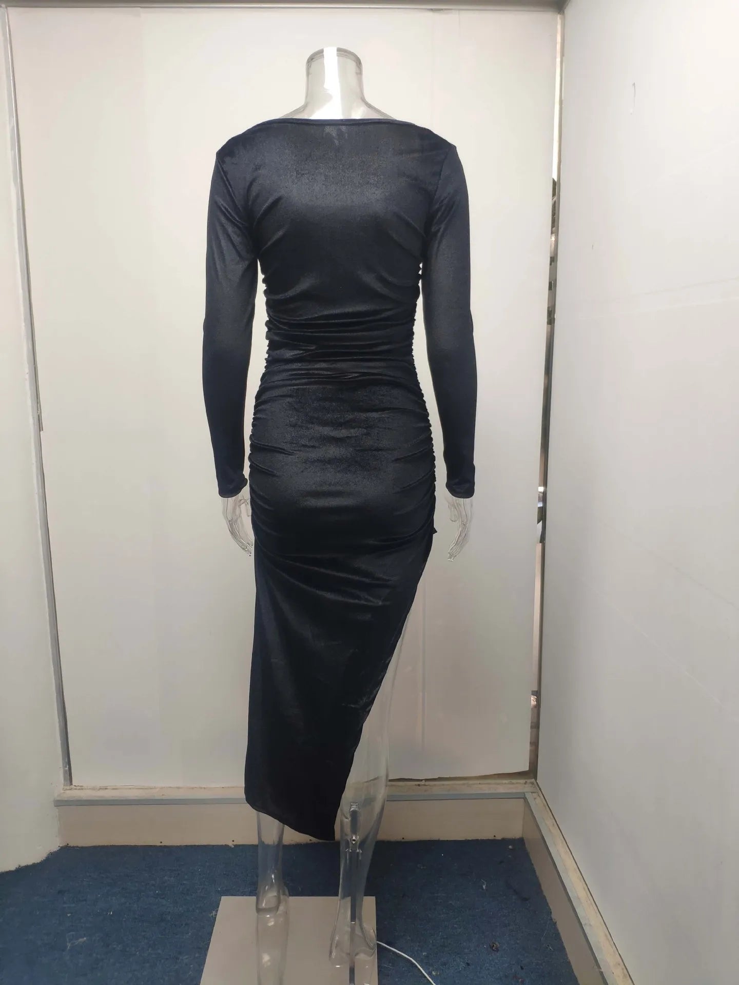 Dress Women Summer 2022 Women Europe New Split Sense Pure Color Led High Waist Dresses Casual Vestidos OLNAL8752