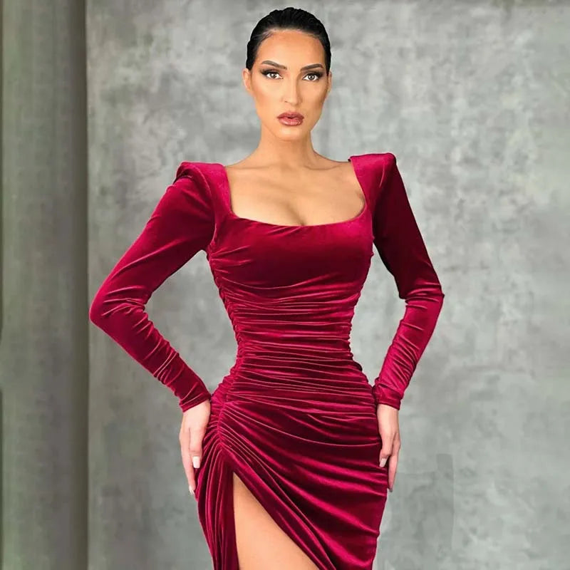 Dress Women Summer 2022 Women Europe New Split Sense Pure Color Led High Waist Dresses Casual Vestidos OLNAL8752