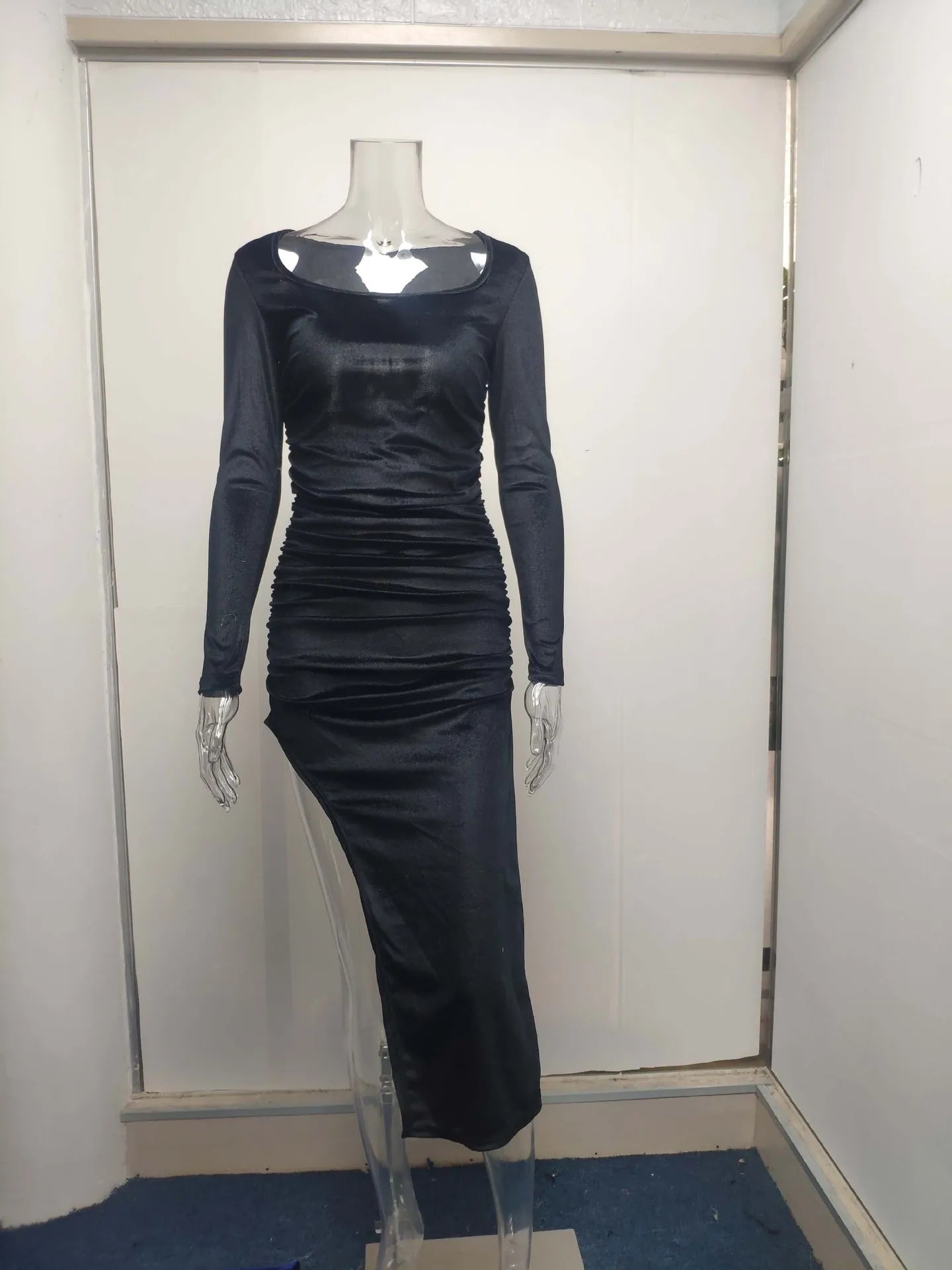Dress Women Summer 2022 Women Europe New Split Sense Pure Color Led High Waist Dresses Casual Vestidos OLNAL8752