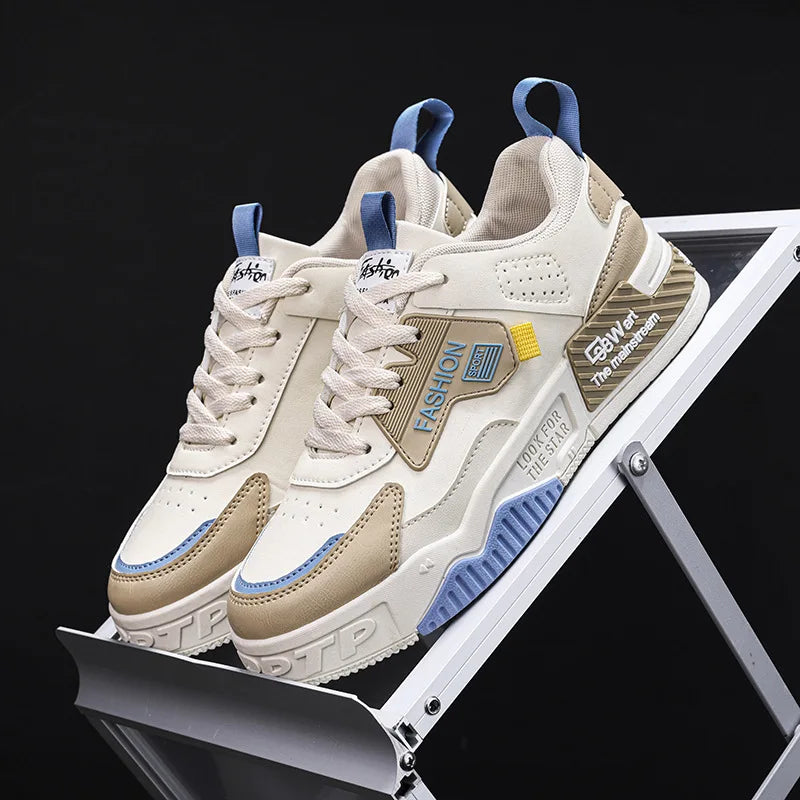 2025 summer new all-in-one fashion leisure sports youth thick sole fashion shoes small white shoes men's board shoes light