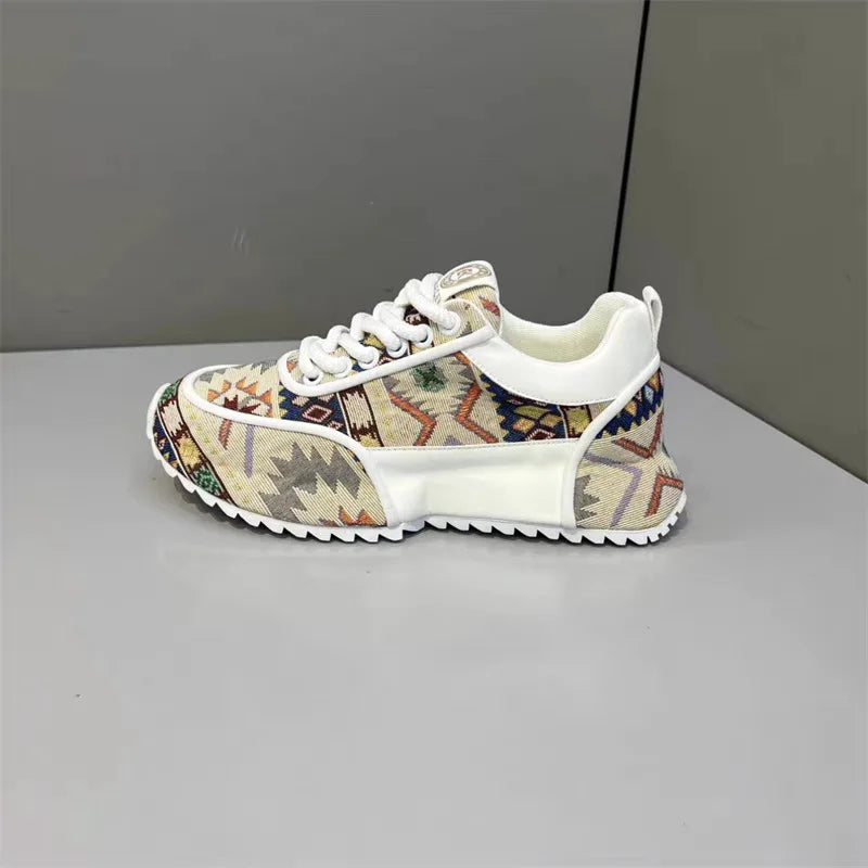 Designer Big Size 39-48 Men Chunky Sneakers Flats Board Shoes 2025 Spring New Microfiber Leather Casual Shoes Increased Internal