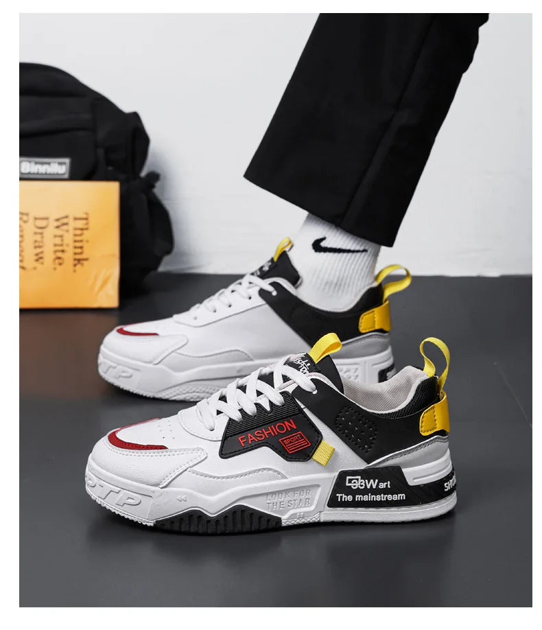 2025 summer new all-in-one fashion leisure sports youth thick sole fashion shoes small white shoes men's board shoes light