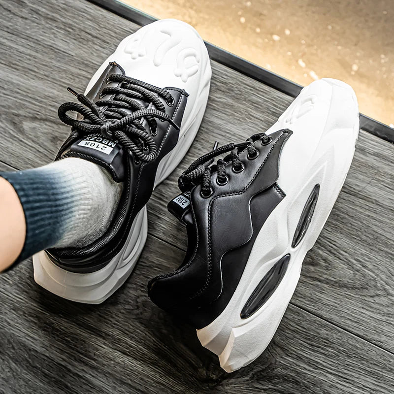 Thick Sole Men Chunky Sneakers Outdoor Wear-resistant Male Trends 2025 New Mens Casual Shoes Fashion Comfort Anti Slip Vulcanize