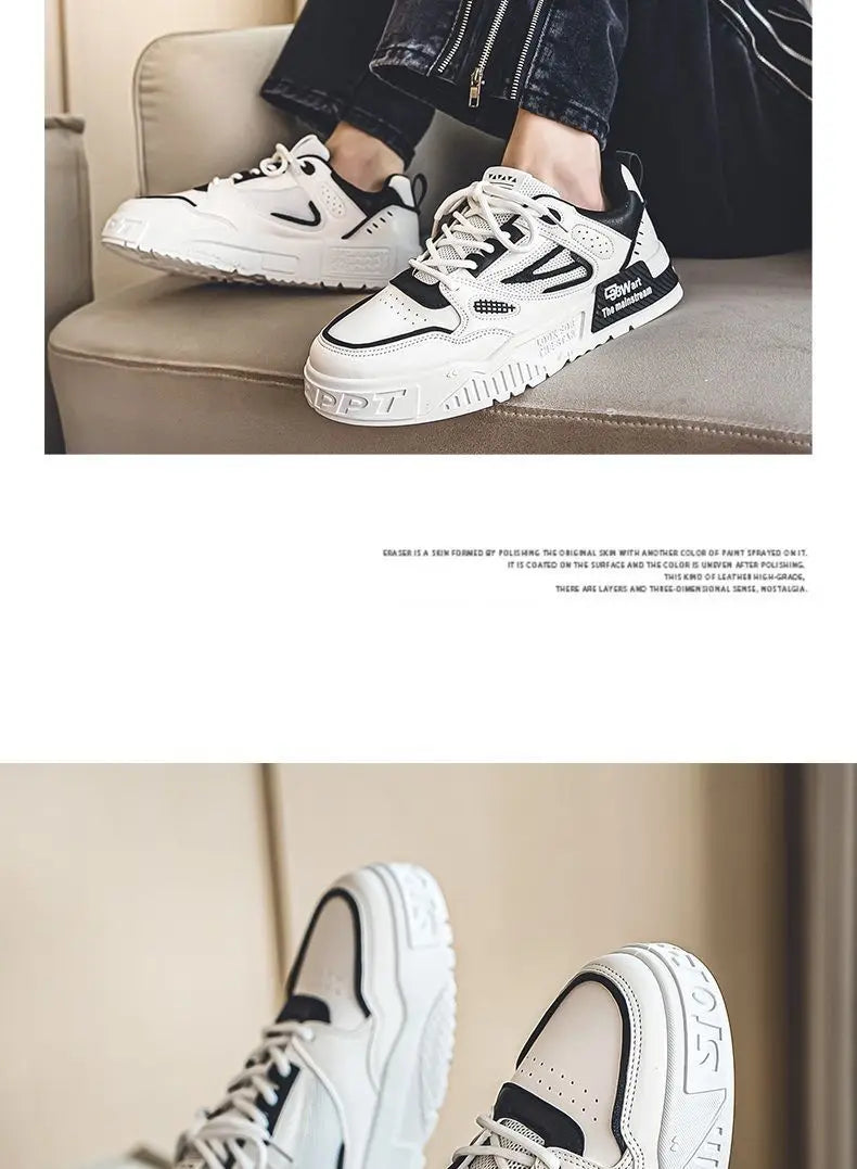 Mens Shoes Fashion Outdoor Casual Shoes Lace Up Platform Skateboard Shoe Training Shoes for Men Non Slip Sneaker Tenis Masculino
