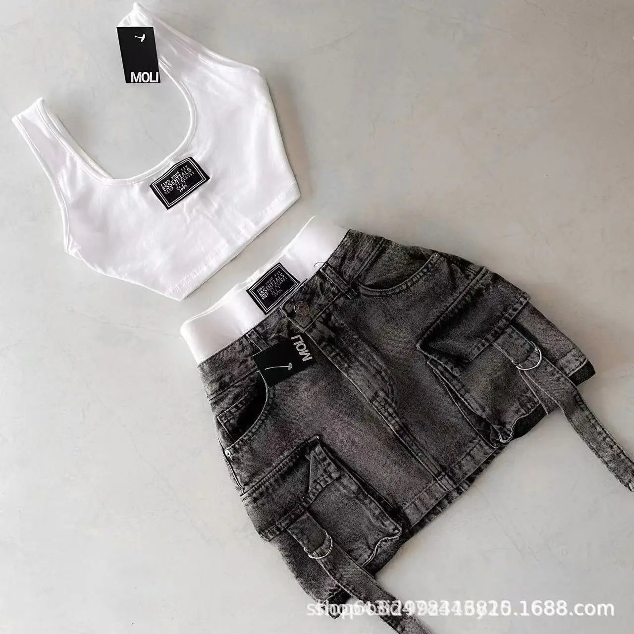 Euphoria Women Vintage Y2K Style High Street Pockets Sexy Skirts 2025 Spring Casual High Waist Vintage Hotsweet Mini Denim Skirt
