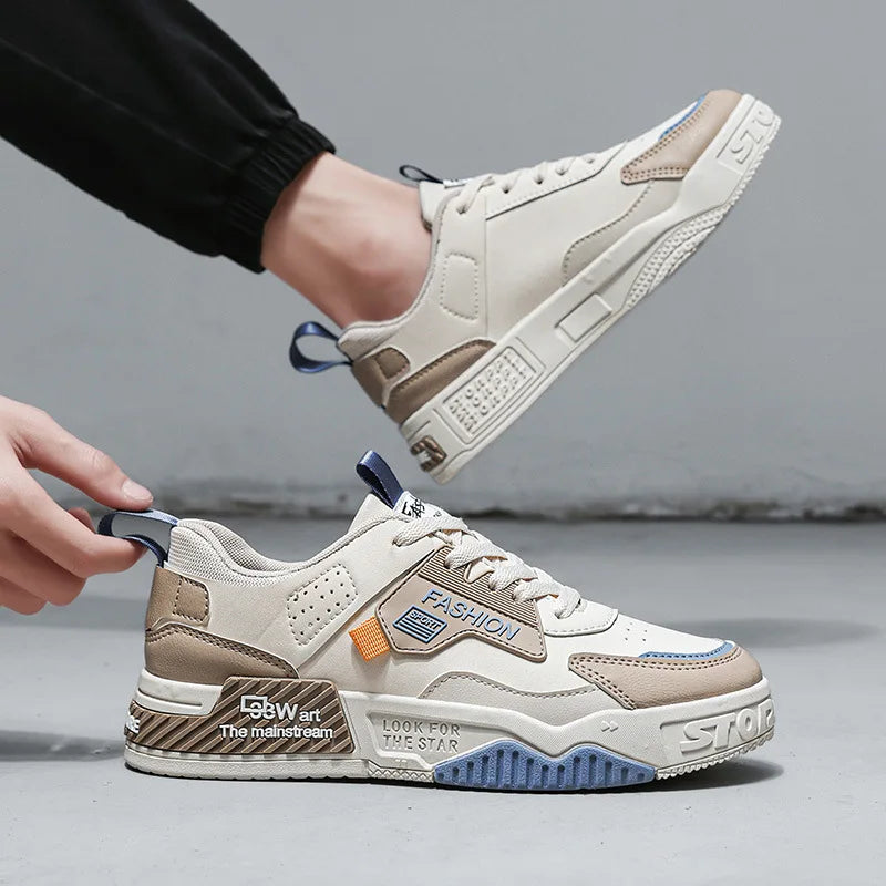 2025 summer new all-in-one fashion leisure sports youth thick sole fashion shoes small white shoes men's board shoes light