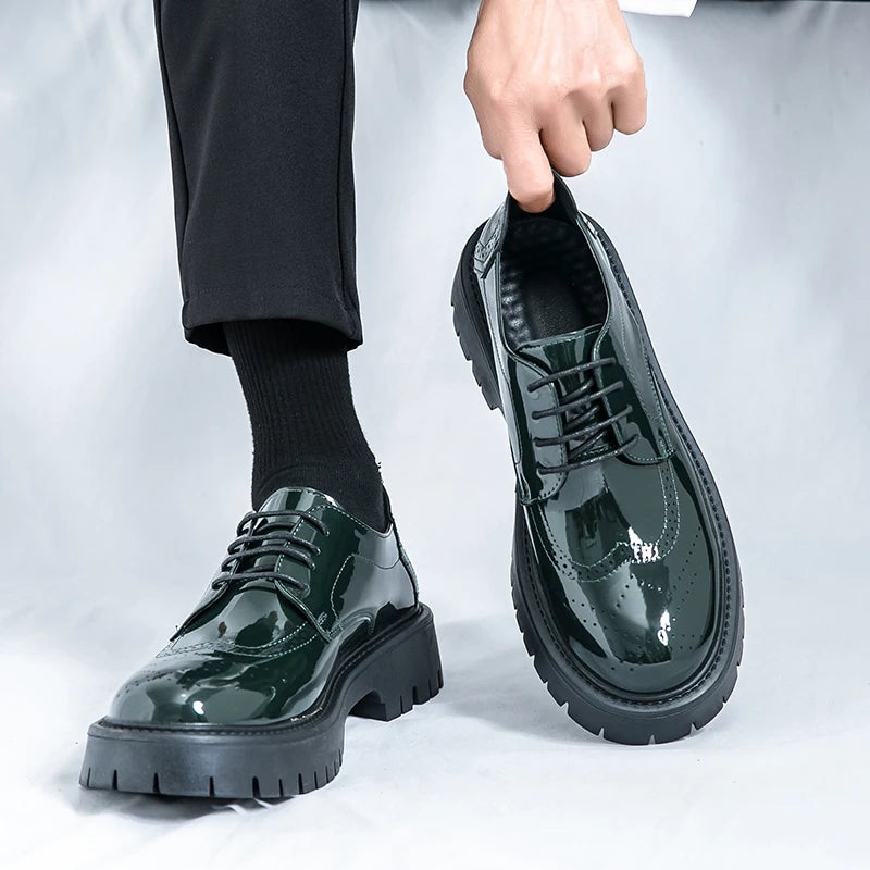 Men's Loafers Luxury Brand Leather Dress Shoes Breathable Slip-On Solid Formal Casual Shoes Handmade Designer Men Shoes Mocassin