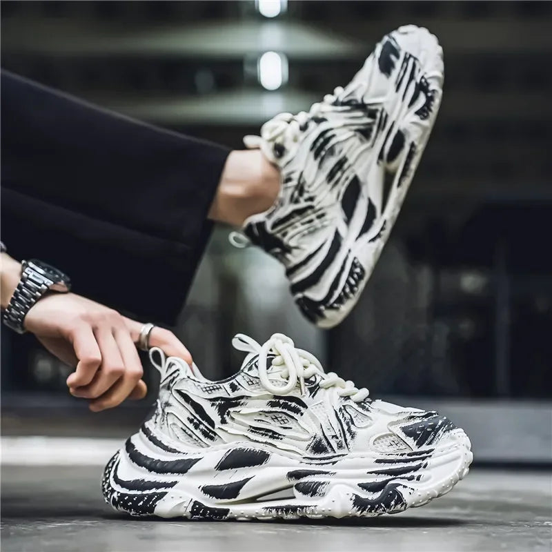 2025 Autumn High End Fashion Trendy Men's Shoes Wear Resistant Light Luxury Daily Color Blocked Casual Sports Shoes