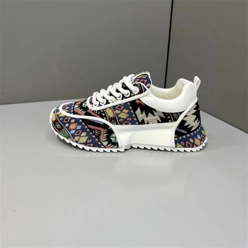 Designer Big Size 39-48 Men Chunky Sneakers Flats Board Shoes 2025 Spring New Microfiber Leather Casual Shoes Increased Internal