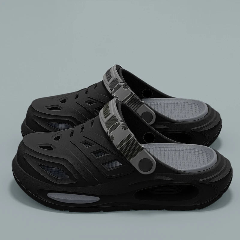 Smile Men's And Women's Cave Shoes Fashion Breathable Sandals With Removable Insoles Non-slip Cushioned Thickened Soft Slippers