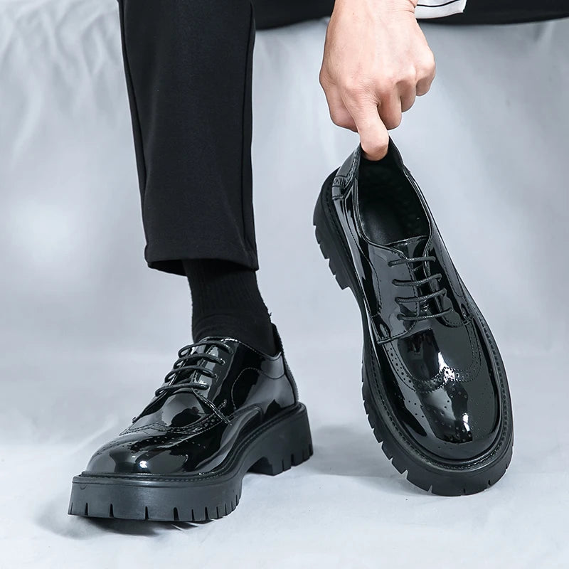 Men's Loafers Luxury Brand Leather Dress Shoes Breathable Slip-On Solid Formal Casual Shoes Handmade Designer Men Shoes Mocassin