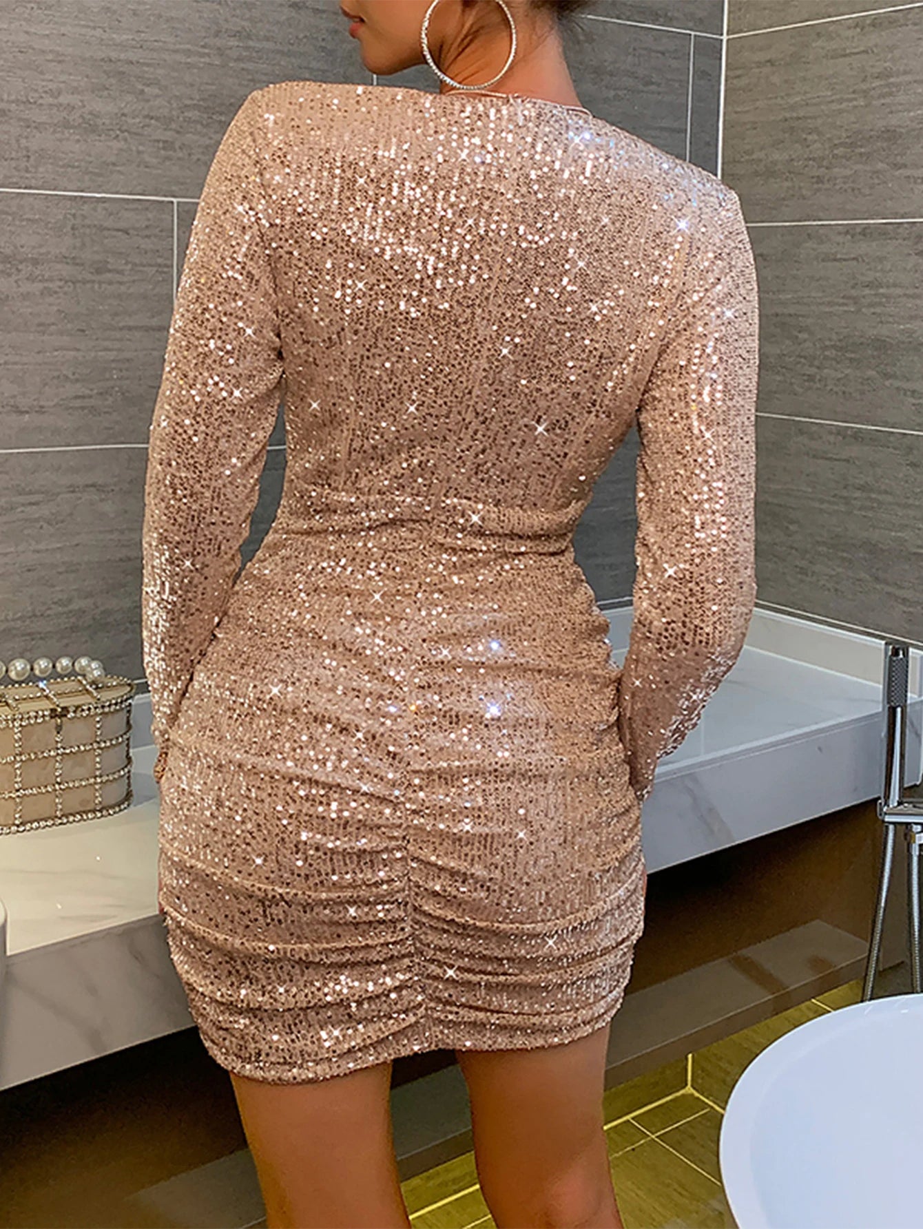 Sexy black corset sequin mini summer dress women elegant bodycon birthday party dress womens long sleeve evening dresses vestido