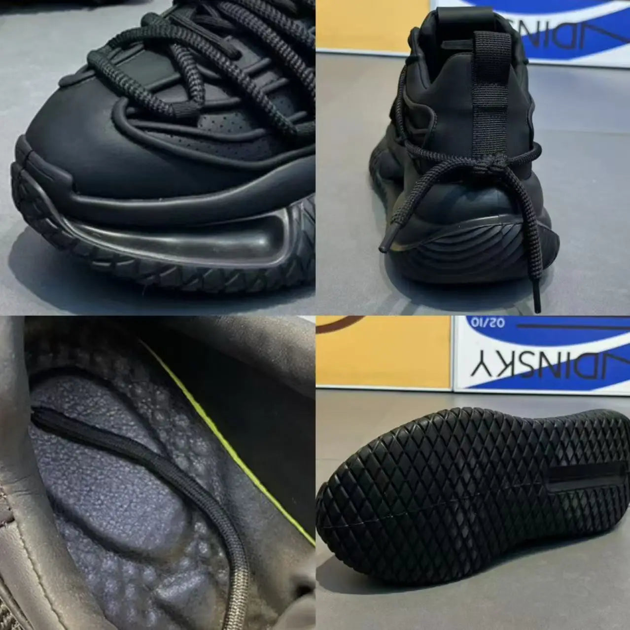 Men's Casual Shoes Solid Color Sneakers Trend Lace Up Running Shoes Outdoor Running Shoe Height Increased Platform Shoes for Men