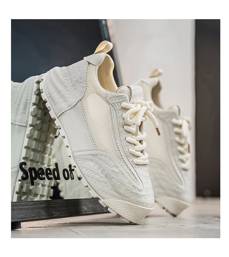New Mens Shoes Large Size Breathable Sneakers Breathable Composite Seiko Upper Thickened Anti-slip Wear-resistant Soles Shoe