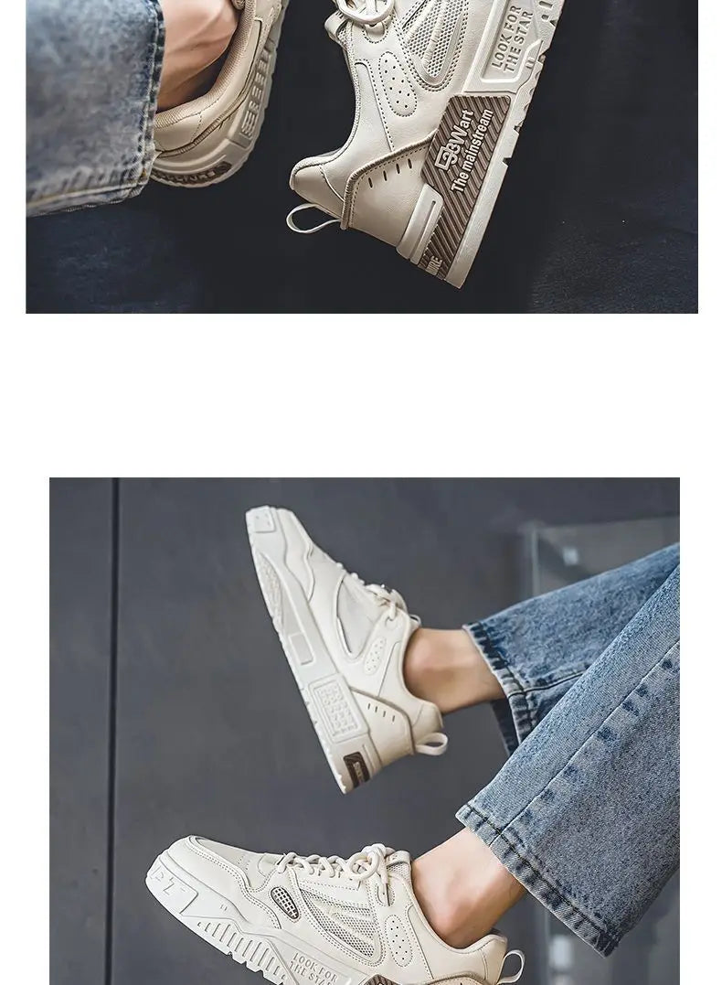 Mens Shoes Fashion Outdoor Casual Shoes Lace Up Platform Skateboard Shoe Training Shoes for Men Non Slip Sneaker Tenis Masculino