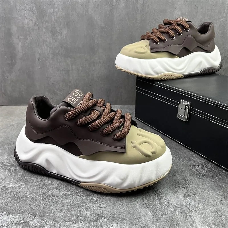 Mens Shoes 2025 Fashion Comfortable Chunky Sneakers Men Designer Walking Shoes Brand Wear-resisting Casual Shoes Tenis Masculino