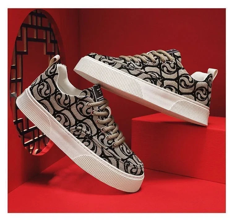2025 Summer Men's Shoes New Breathable Canvas Shoes Men's Trend Versatile Sports Shoes Casual Shoes Board Shoes Trendy Shoes