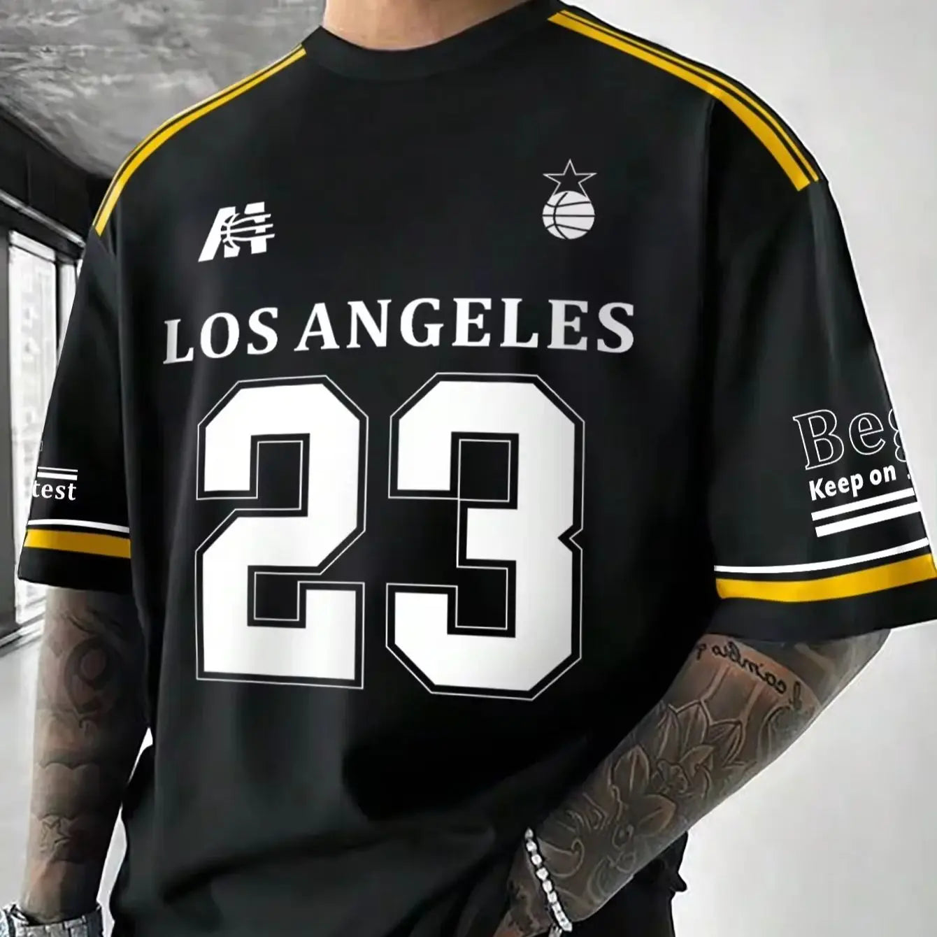 Los Angeles Print Graphic T-Shirt Short Sleeve Sports Women's T-shirt Unisex Casual Daily Wear Summer Men's Racing T-shirt