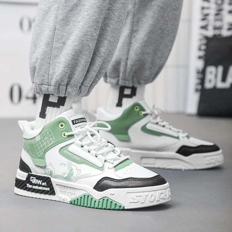 Daddy Shoes Male Sports Sneakers Trainers Street Culture Walking Footwear Man Men High Top Casual Shoes Personality Thick Soled