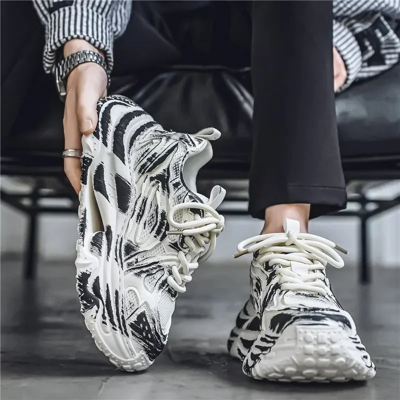 2025 Autumn High End Fashion Trendy Men's Shoes Wear Resistant Light Luxury Daily Color Blocked Casual Sports Shoes