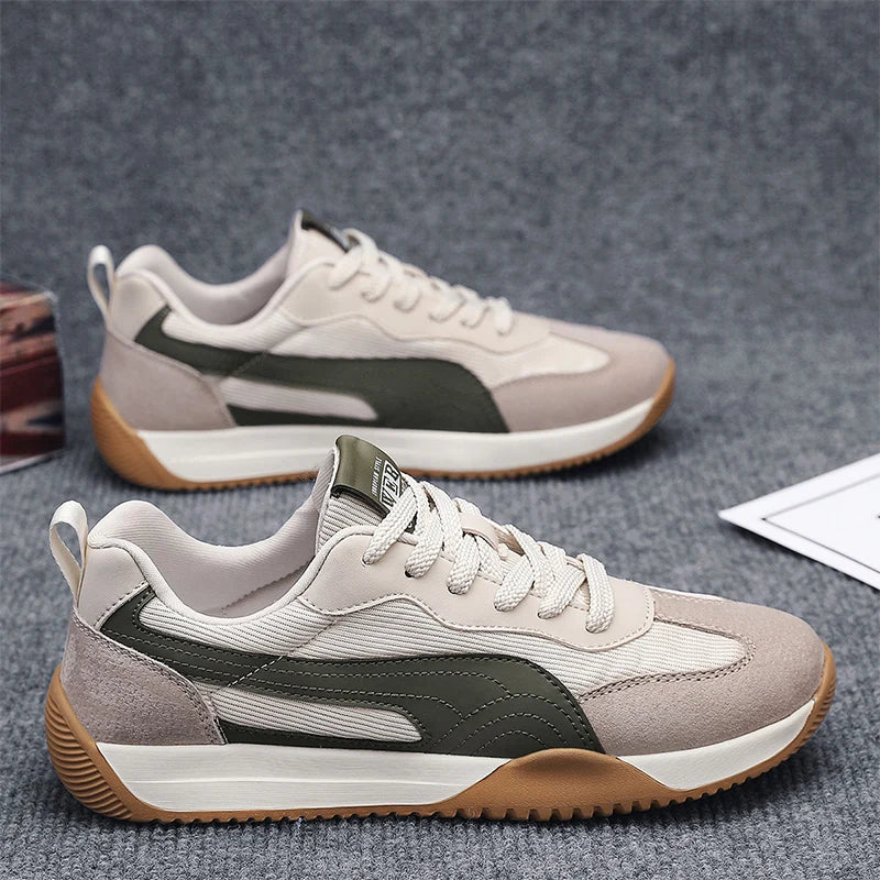 Sneakers Casual Mens Designer Retro Running Shoes Fashion Microfiber Leather Fabric Breathable Increased Internal Platform Shoes
