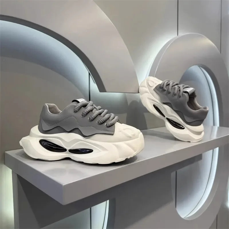 2025 New Men's Classic Sneakers Trendy Versatile Fashion Casual Shoes Thick soled Height Boosting Lightweight Running Shoes