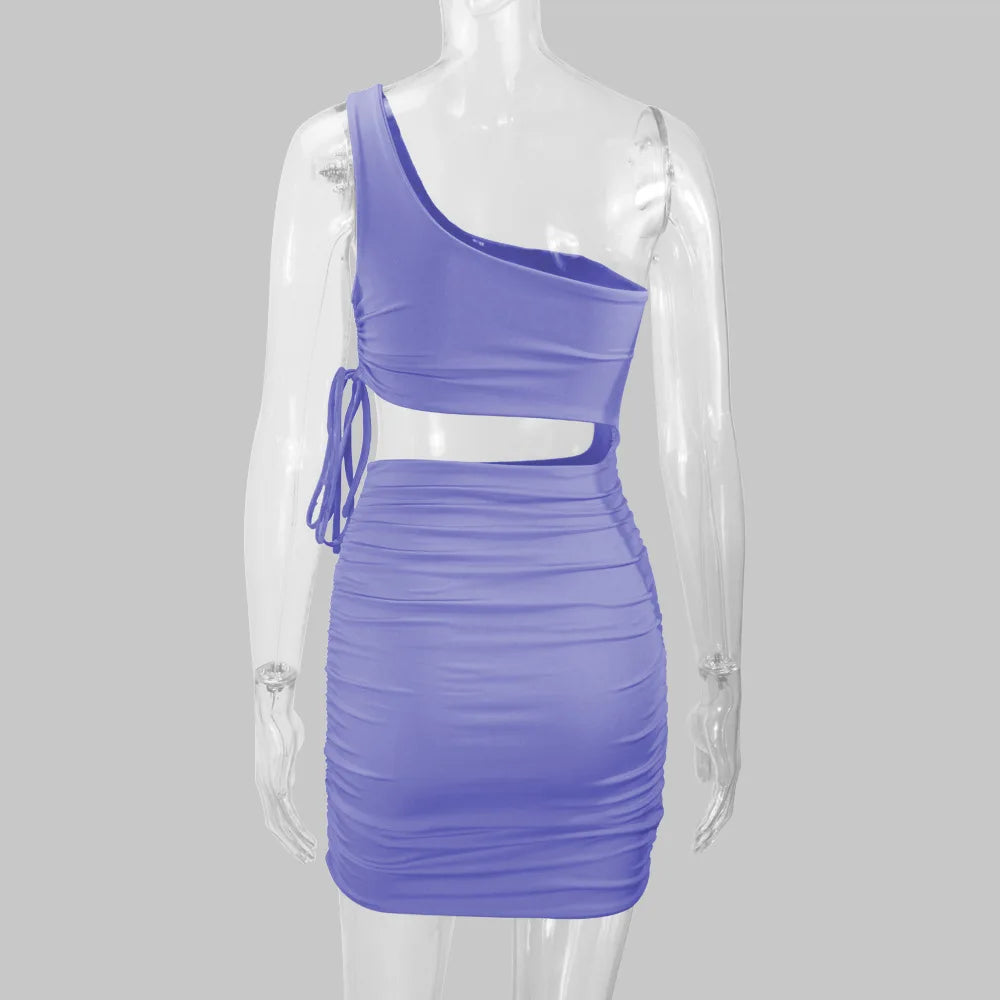 2025 Women's Clothing, Sexy Fashion Hollow Lace Up Pleated Night Club Party Dress Vestidos Plus Size 9XL 8XL 7XL 6XL XXXXXL