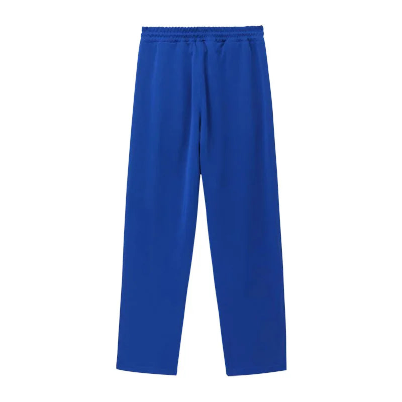 2024 Casual Sports Breasted Pants Men's Autumn New Button Loose Straight Drawstring Oversized Sweatpants Trousers Free shipping