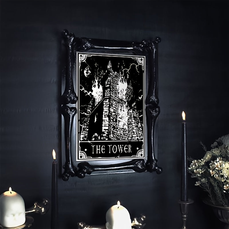 6pcs/set Black White Tarot Posters Wall Art, Living Room Bedroom Modern Wall Painting No Frame