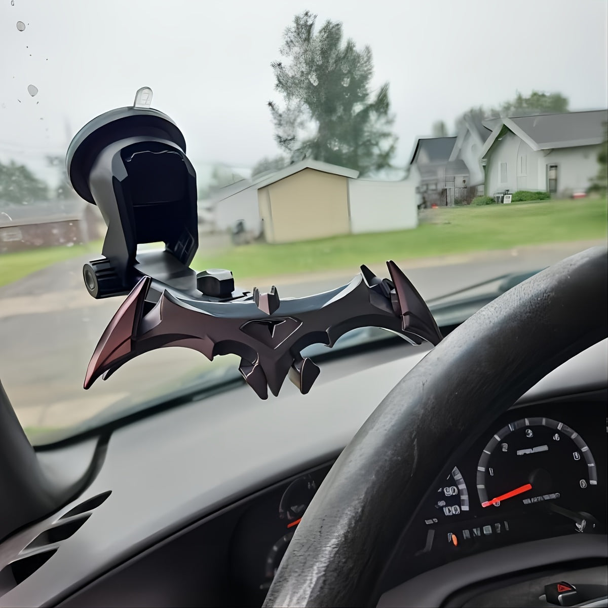 Cool Batman Phone Holder Mount for Car, Gifts for Men, Bat Decorations Collectibles for Room, Gravity Automatic Locking Hands Free Bat Phone Holder, Batman Accessories Smartphone Stand Cellphone